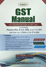 GST Manual - A Comprehensive Book on GST Law