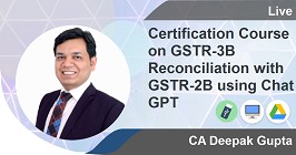 Professional -Certification Course on GSTR-3B Reconciliation with GSTR-2B using Chat GPT