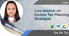 Live webinar on Income Tax Planning Strategies