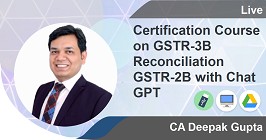 Certification Course on GSTR-3B Reconciliation GSTR-2B with Chat GPT