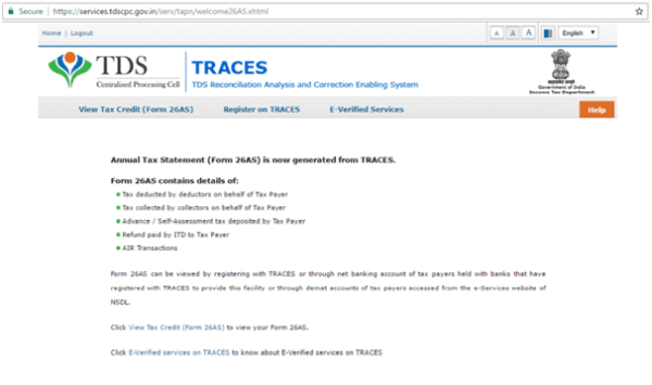 download form 26as from traces
