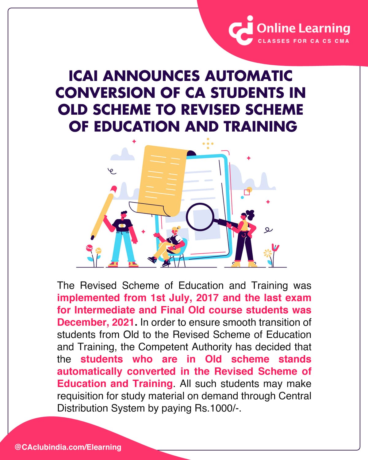Automatic Conversion from Old Scheme to Revised Scheme of Education and Training
