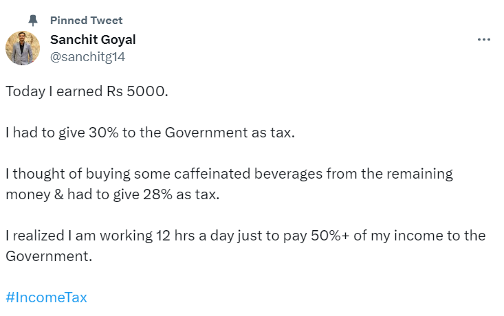 Bengaluru Employee Goes Viral After Tweeting About Paying 50% of His Income in Taxes