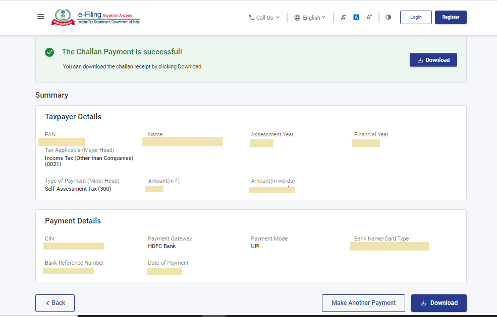 e tax payment10