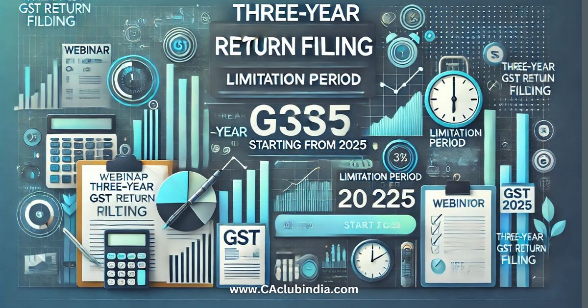 Three-Year GST Return filing Limitation Period Starting From 2025