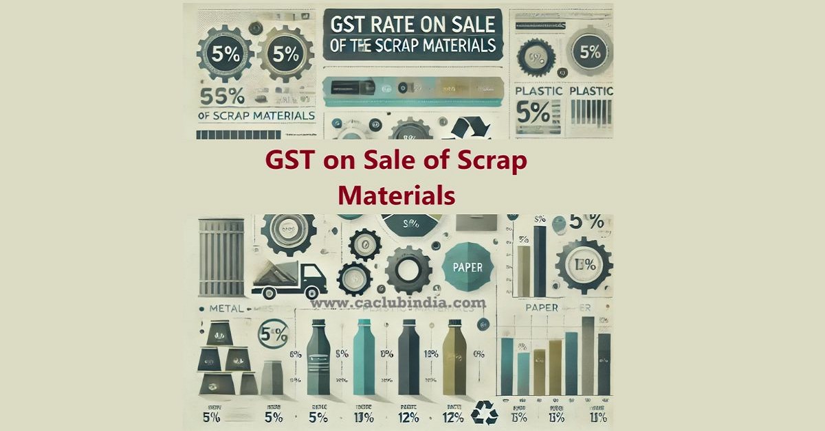 Sale of Scrap materials: Applicability of GST and TDS