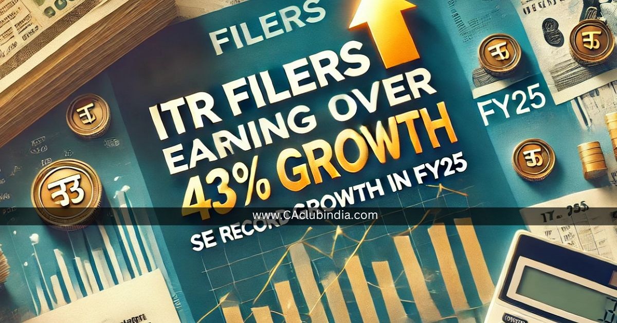 ITR Filers Earning Over Rs 1 Crore See Record 43  Growth in FY25