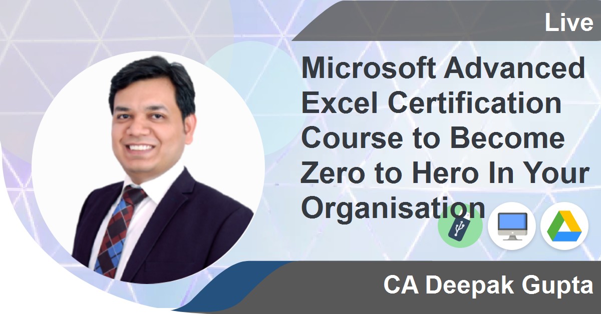 Microsoft Advanced Excel Certification Course to Become Zero to Hero In ...