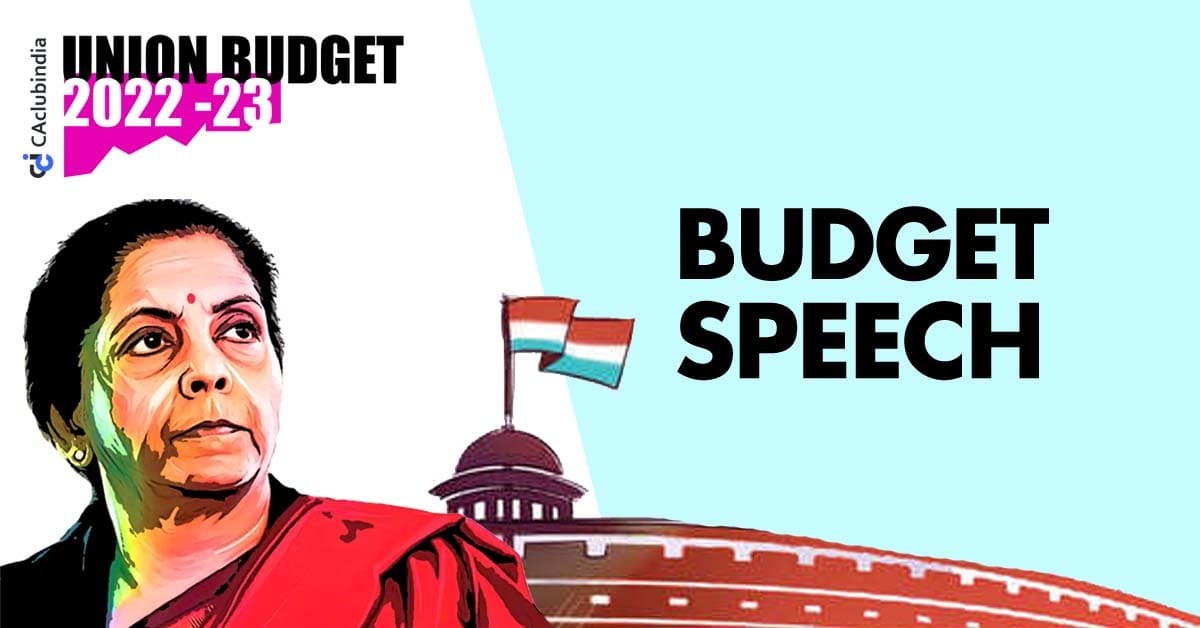 Budget 20222023 Speech of FM Nirmala Sitharaman