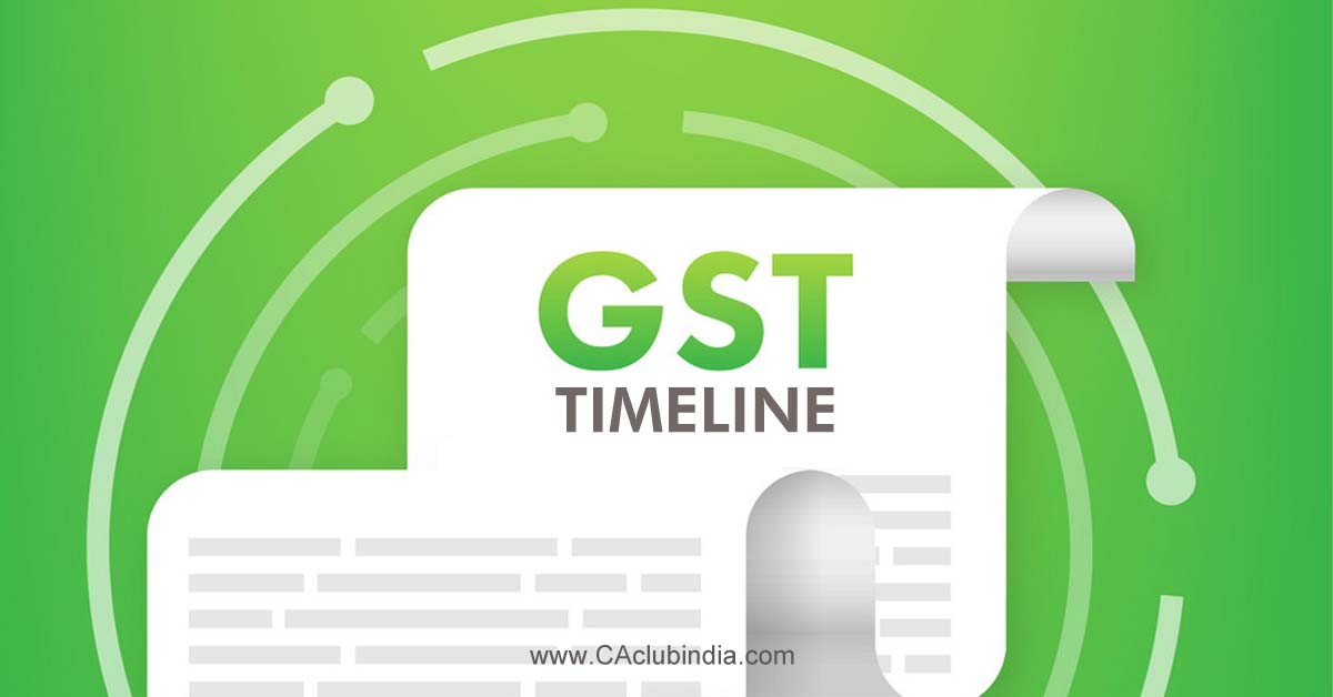 Timeline of GST