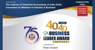 ICAI Invites Young CAs to Shine at 40 Under 40 Business Leader Awards 2024