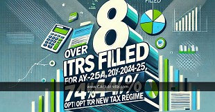 Over 8 Crore ITRs Filed for AY 2024-25, 74% Opt for New Tax Regime