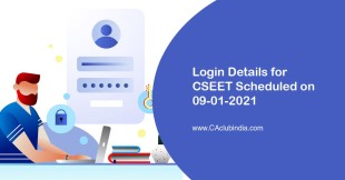 Login Details for CSEET Scheduled on 09-01-2021