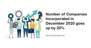 Number of Companies Incorporated in December 2020 goes up by 20%