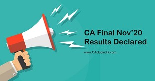 CA Final Nov'20 Results declared